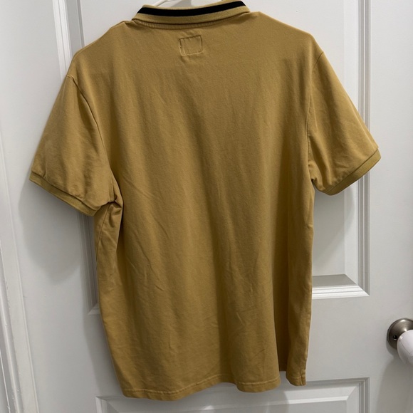 Guess Men Polo Shirt Logo Size L Beige Cotton - Picture 3 of 4